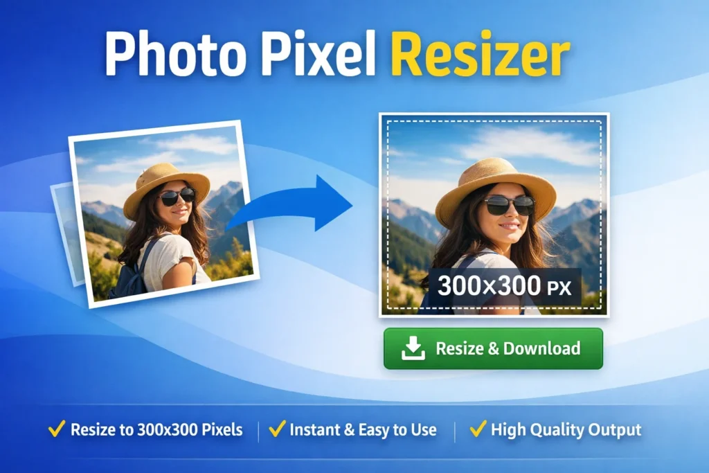 Photo Pixel Resizer – Resize Images to Exact 300x300 Pixels Online Web developers and designers Students and job applicants Social media users Bloggers and content creators Web developers and designers Students and job applicants Social media users Anyone needing fast image resizing