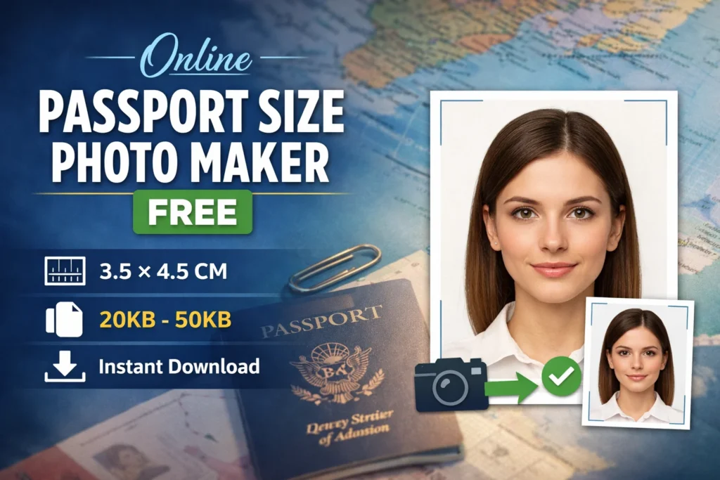 Online Passport Size Photo Maker Free – Resize to 20KB-50KB Instantly