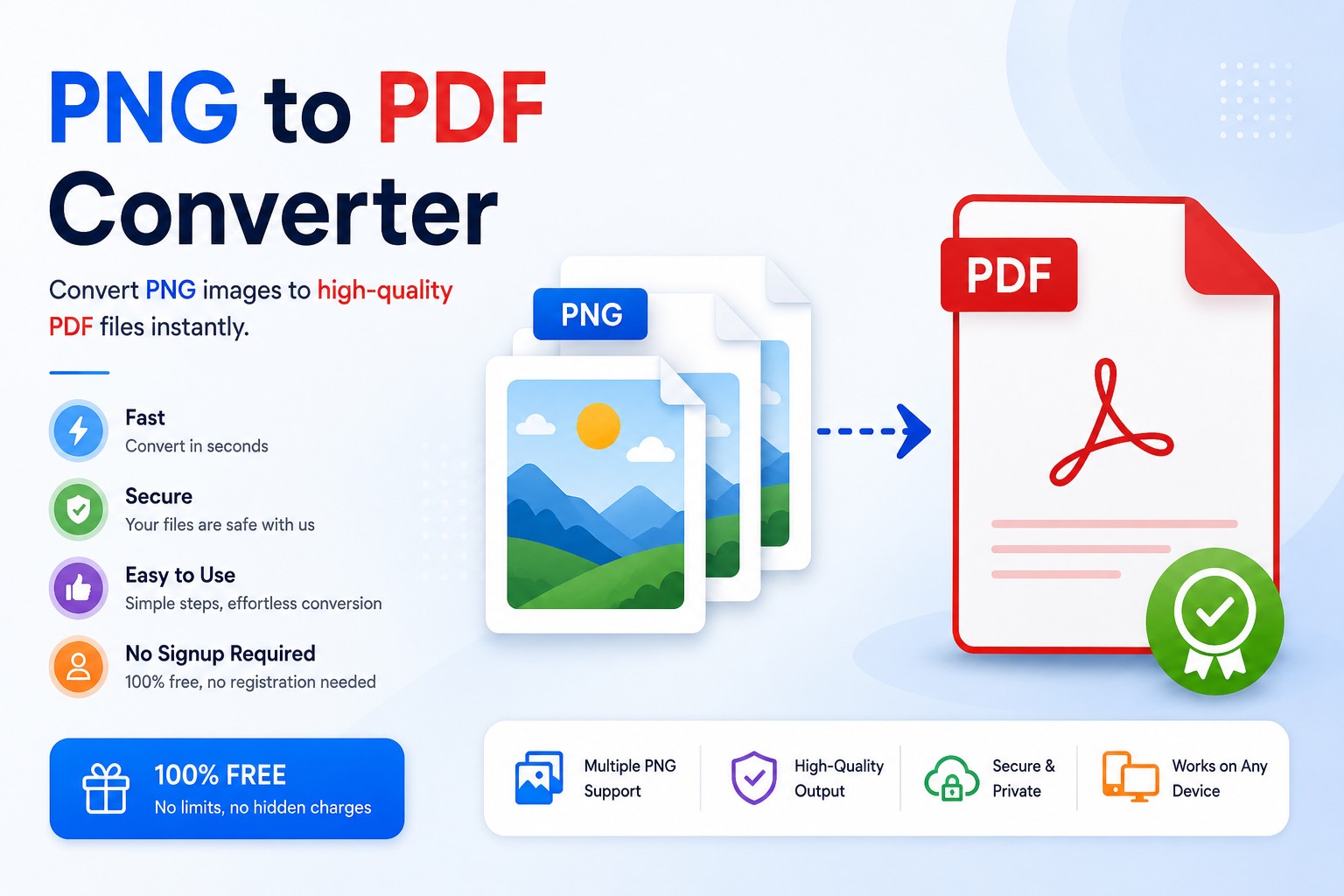 Convert PNG to PDF Free No Sign Up | Fast & Easy Online Tool