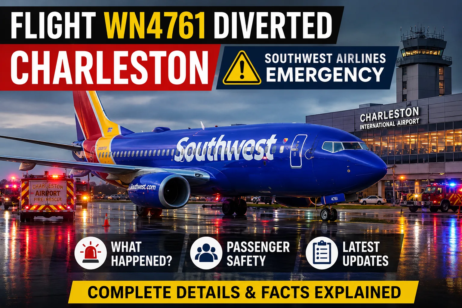 Flight WN4761 Diverted Charleston: Southwest Emergency Explained