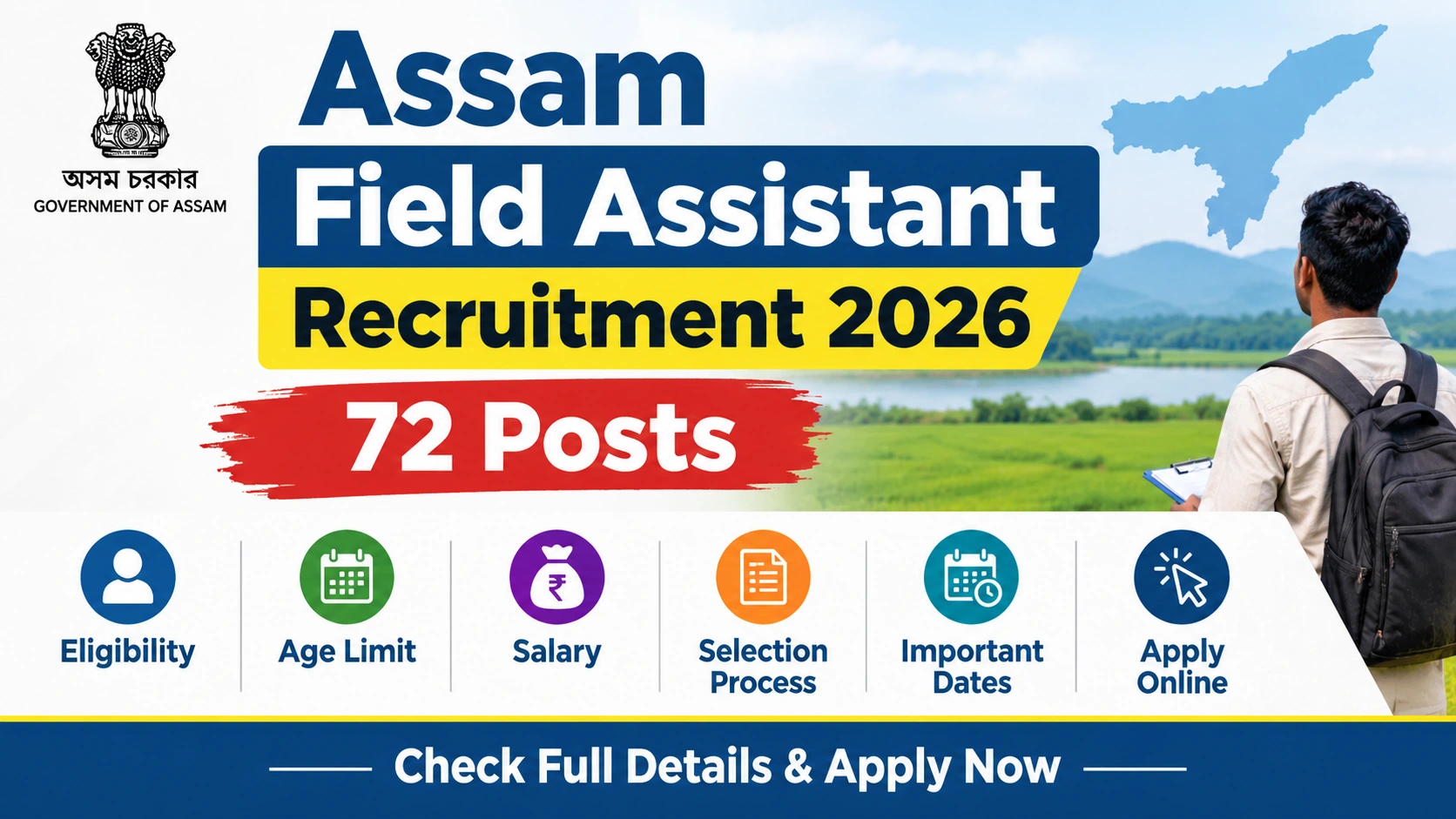 Assam Field Assistant Recruitment 2026: 72 Posts, Eligibility, Salary & Apply Online