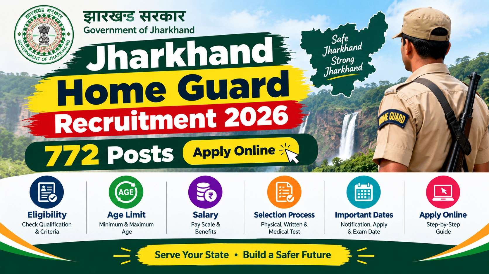 Jharkhand Home Guard Recruitment 2026 – 772 Posts, Apply Online